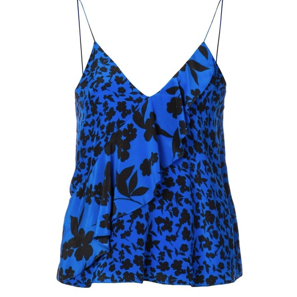 Alice & Olivia Lavonia asymmetrical draped tank - Picture 1 of 15